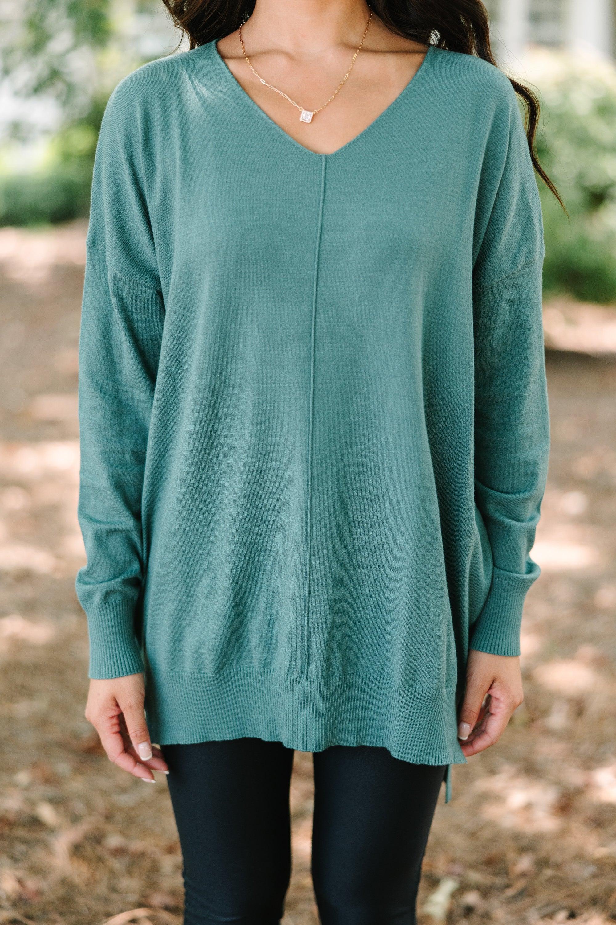 Get To Know You Sage Green Tunic Female Product Image