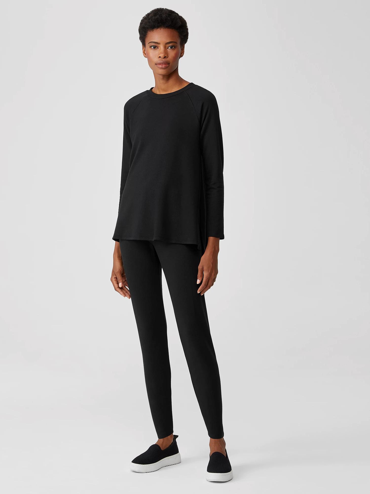 EILEEN FISHER Cozy Brushed Terry Hug High-Waisted Leggingsfemale product image