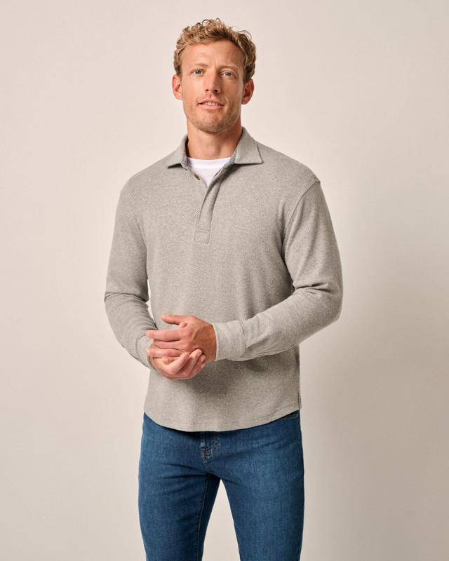 johnnie-O Middleton Cotton Stretch Knit Flannel Pullover Product Image