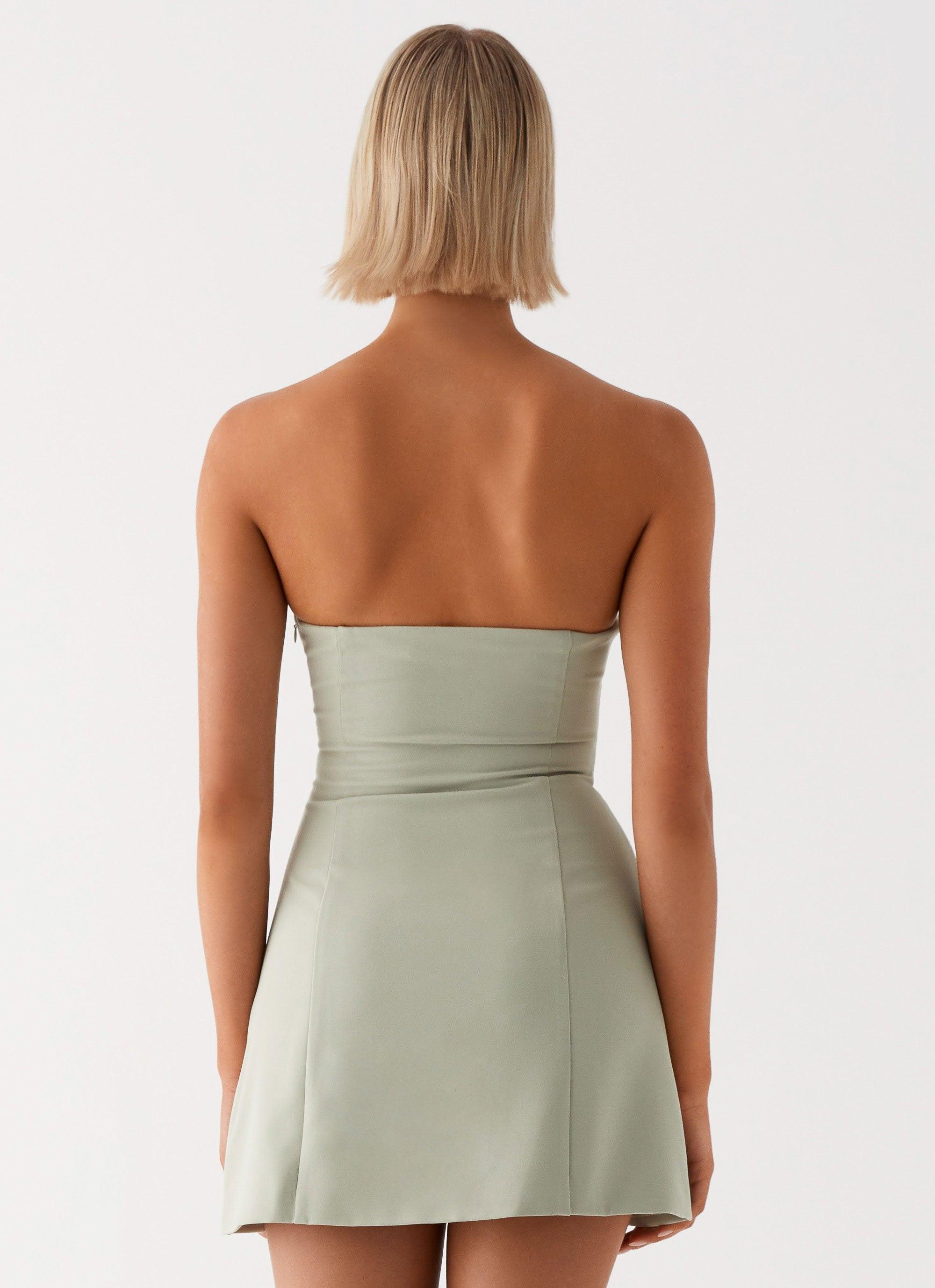 Roxie Mini Dress - Khaki Product Image