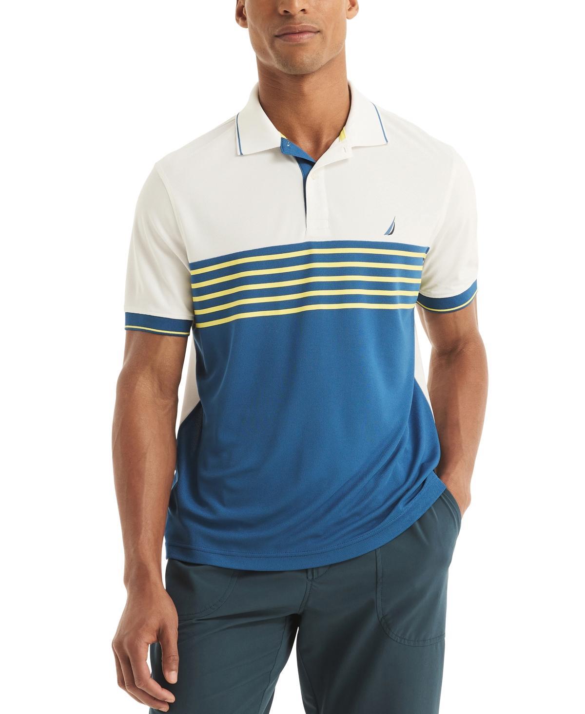 Nautica Mens Classic-Fit Navtech Striped Polo Shirt Product Image