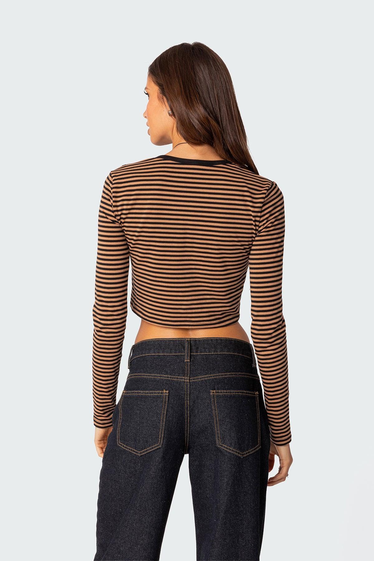 Montie Striped Long Sleeve T-Shirt Product Image