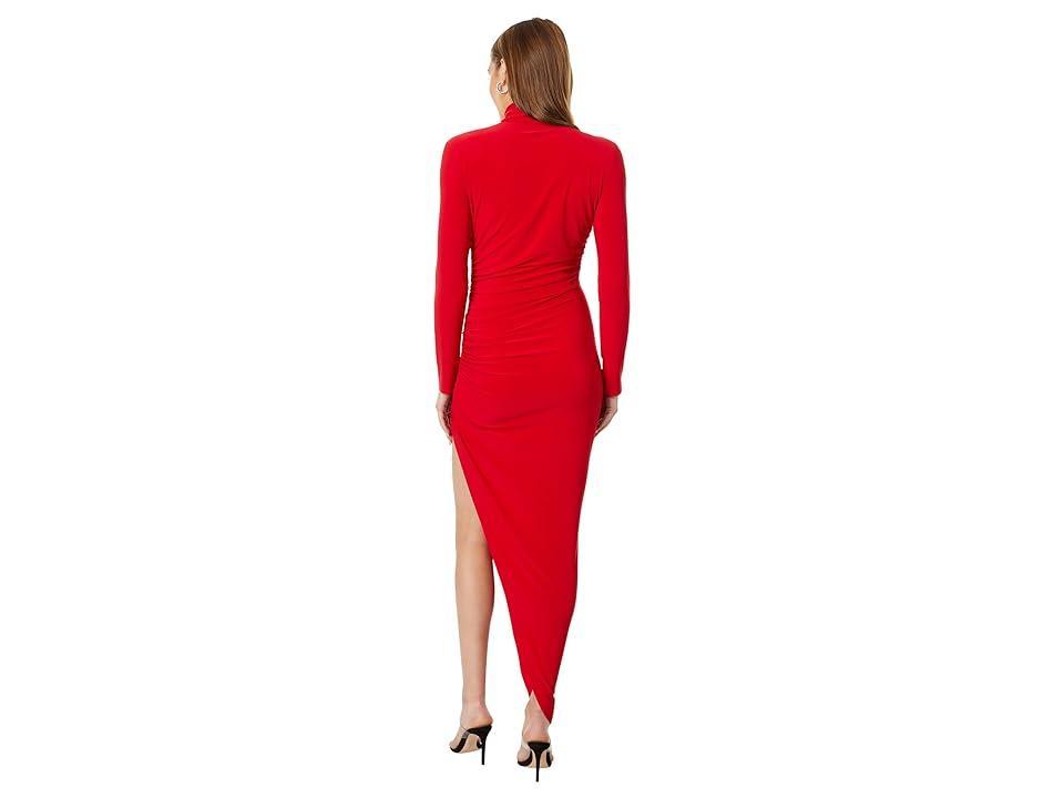 Womens Side-Drape Turtleneck Gown Product Image