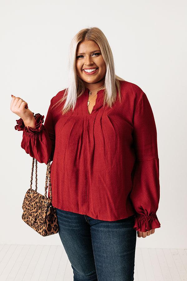 Santa Cruz Chic Shift Top In Wine Curves Product Image