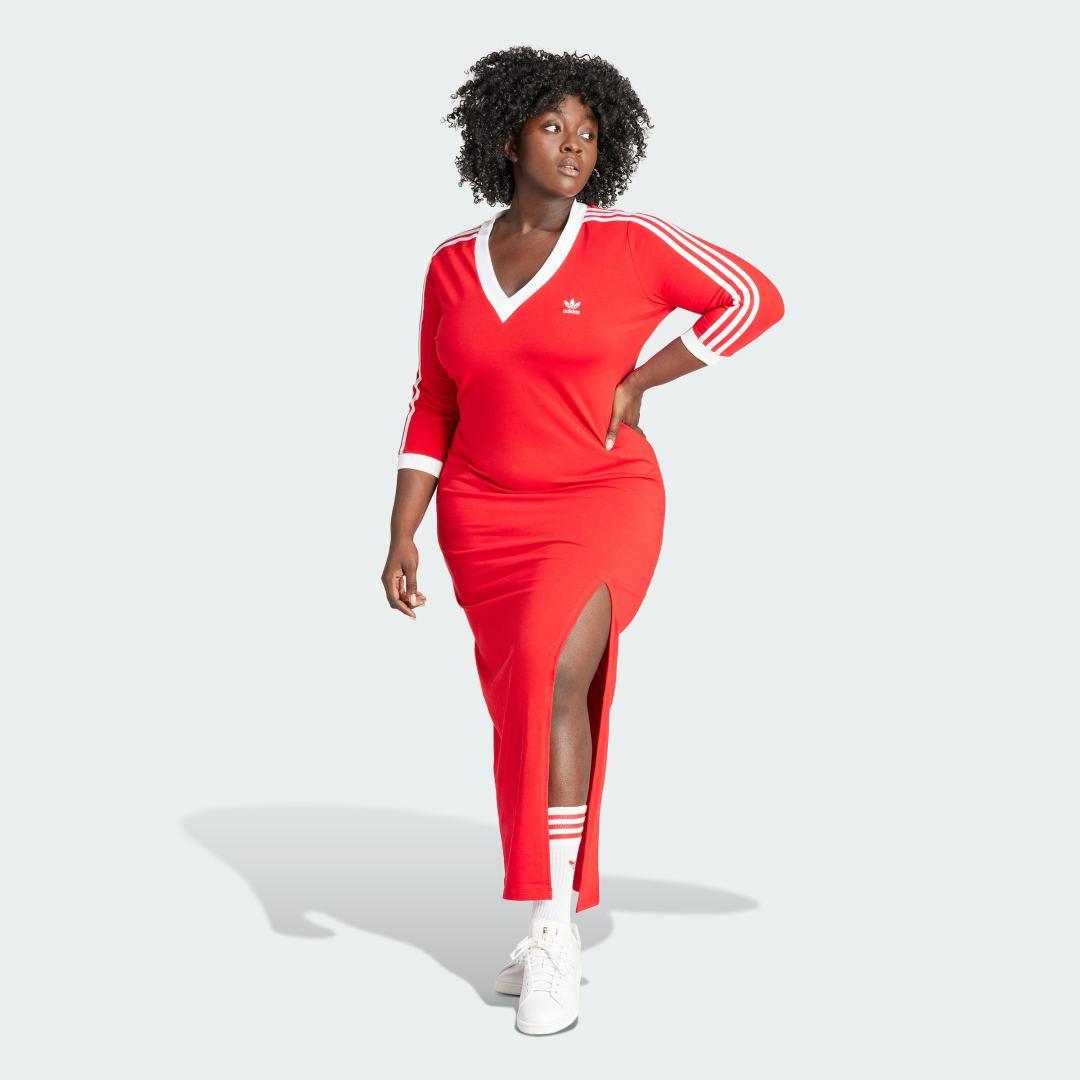 adidas Lifestyle V-Neck Maxi Dress Product Image