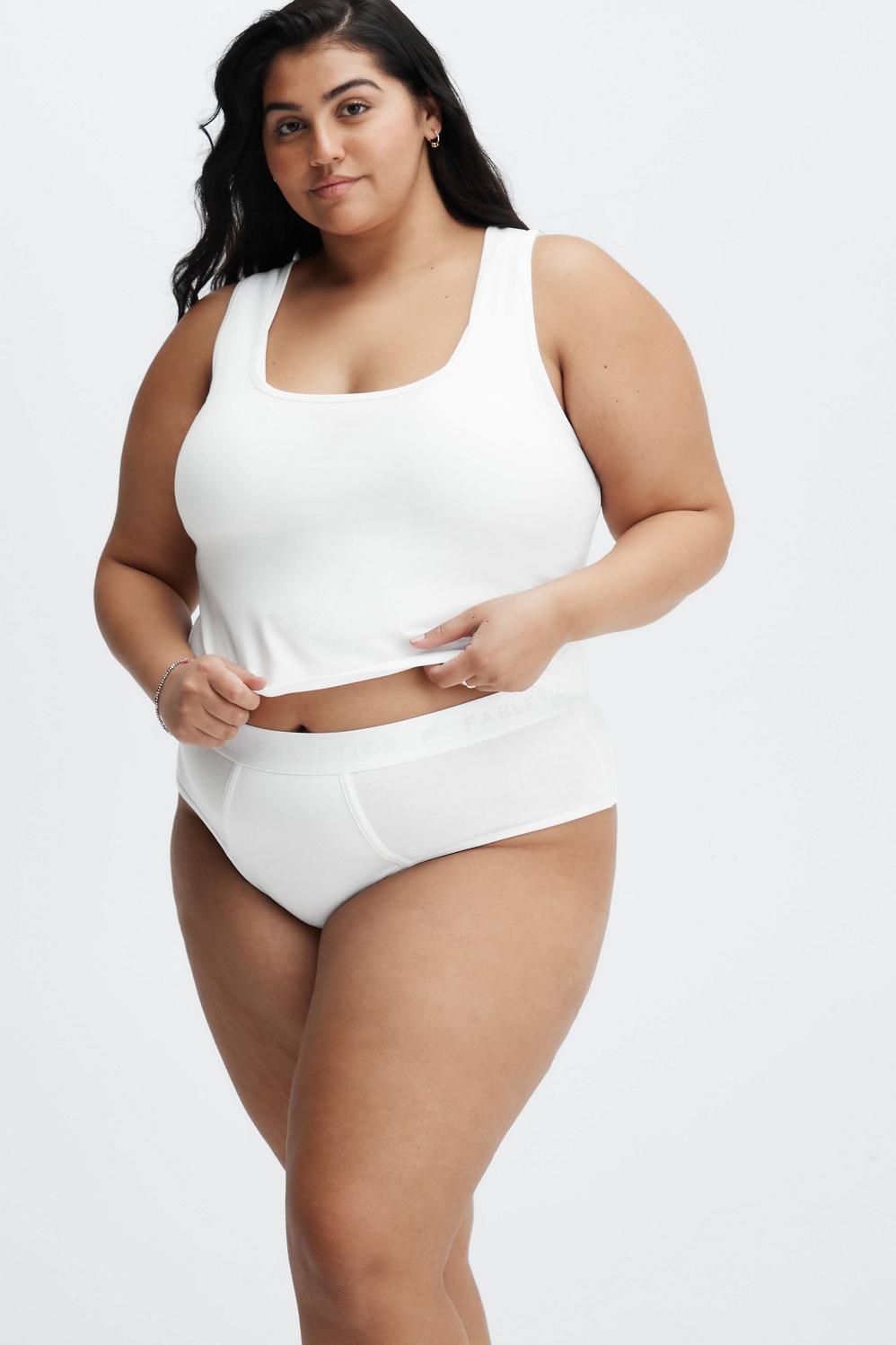 Fabletics 24-7 High-Waisted Brief Womens white Size M Product Image