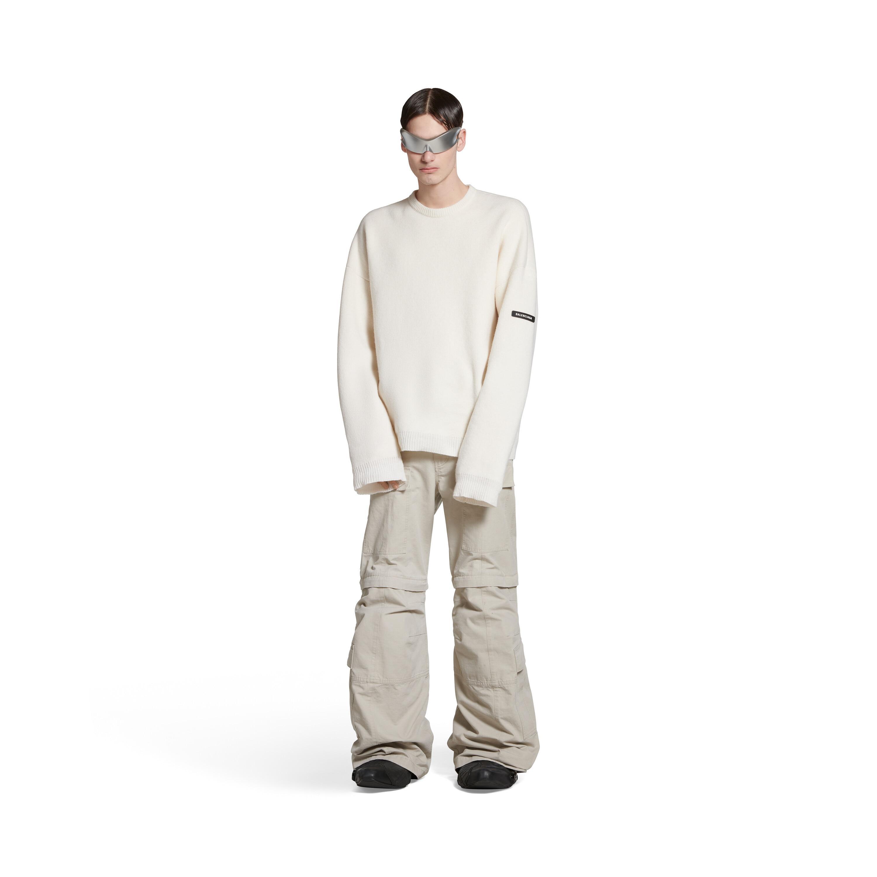 Men's Sweater in White Product Image