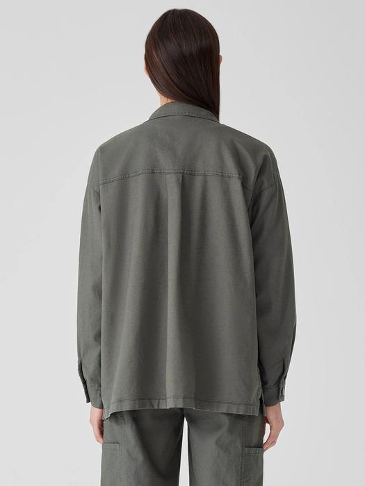 Cotton Hemp Stretch Shirt Jacket Product Image