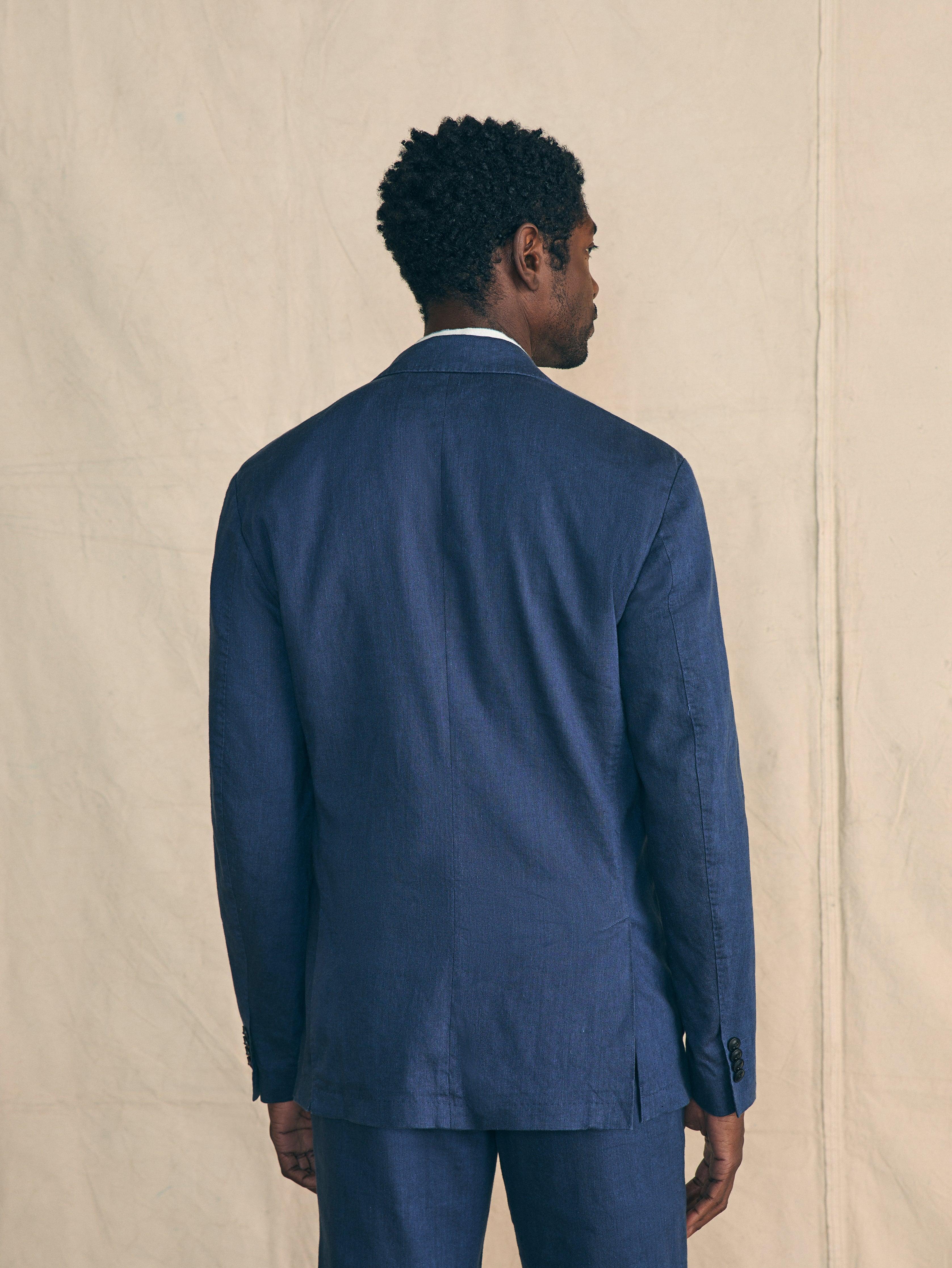 Movement™ Flex Linen Blazer - Deep Sea Navy Male Product Image