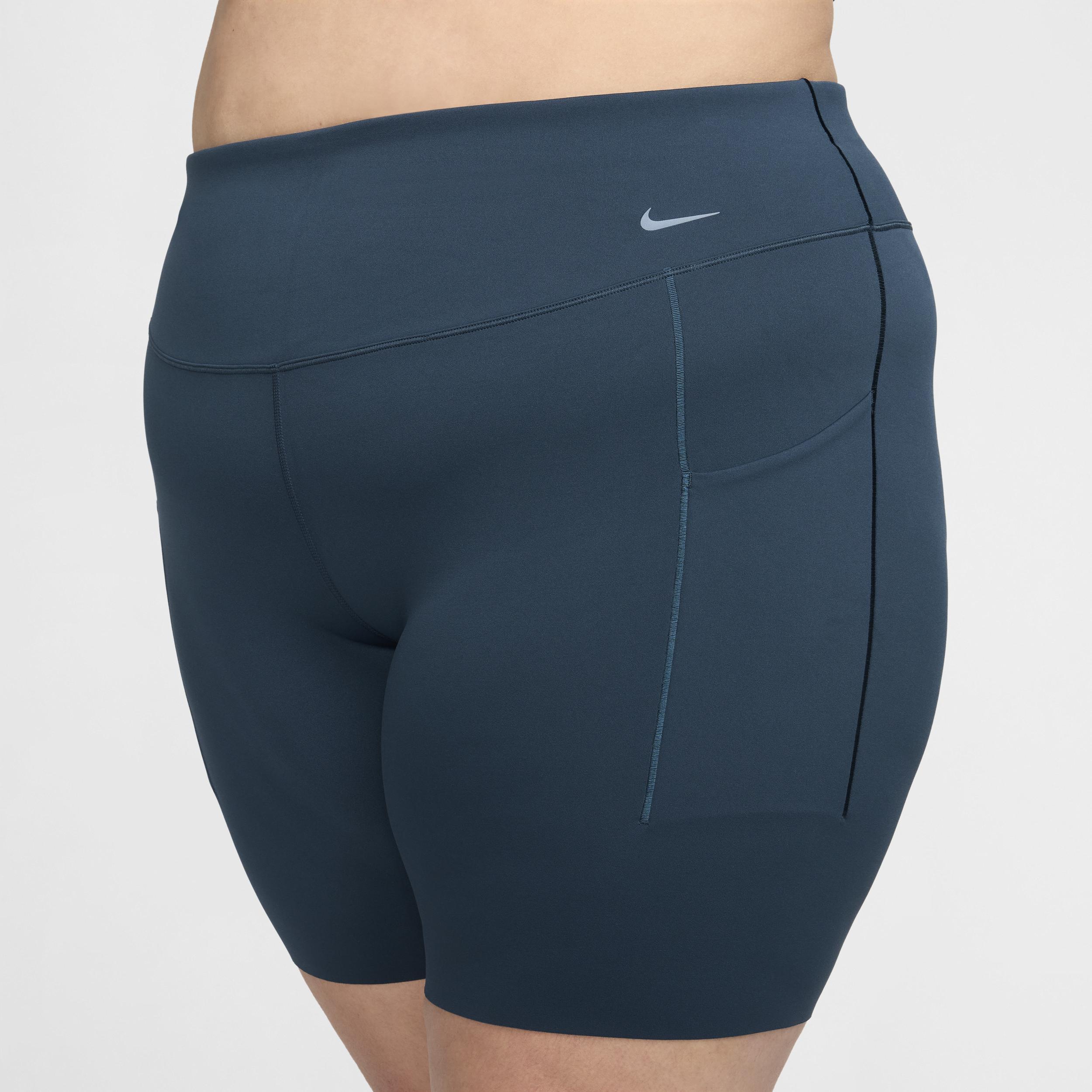 Nike Women's Universa Medium-Support High-Waisted 8" Biker Shorts with Pockets (Plus Size) Product Image