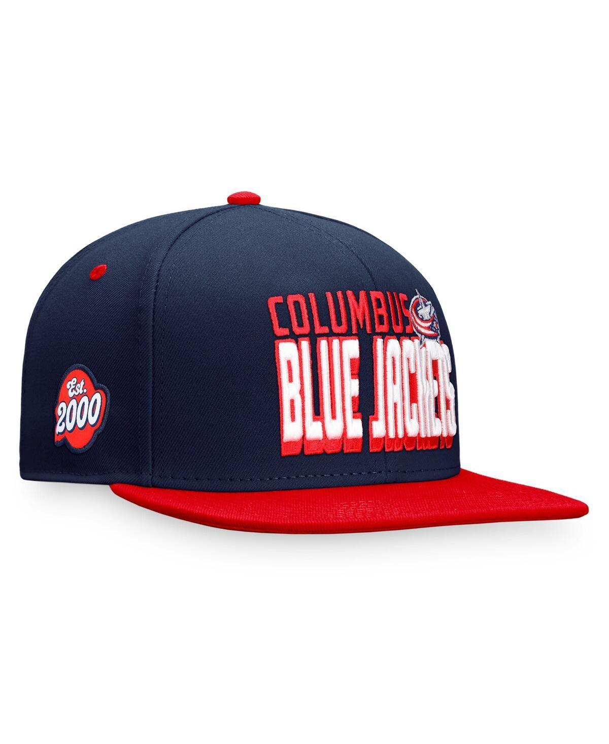 Mens Fanatics Navy Columbus Blue Jackets Heritage Retro Two-Tone Snapback Hat - Navy Product Image