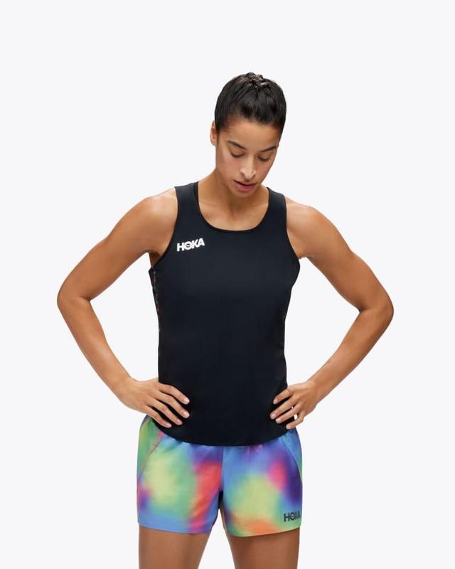 Hoka One HOKA Women's Tank Top in Black/Multi, Size XS Product Image