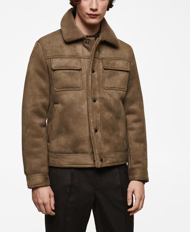 Mango Mens Shearling-Lined Jacket Product Image