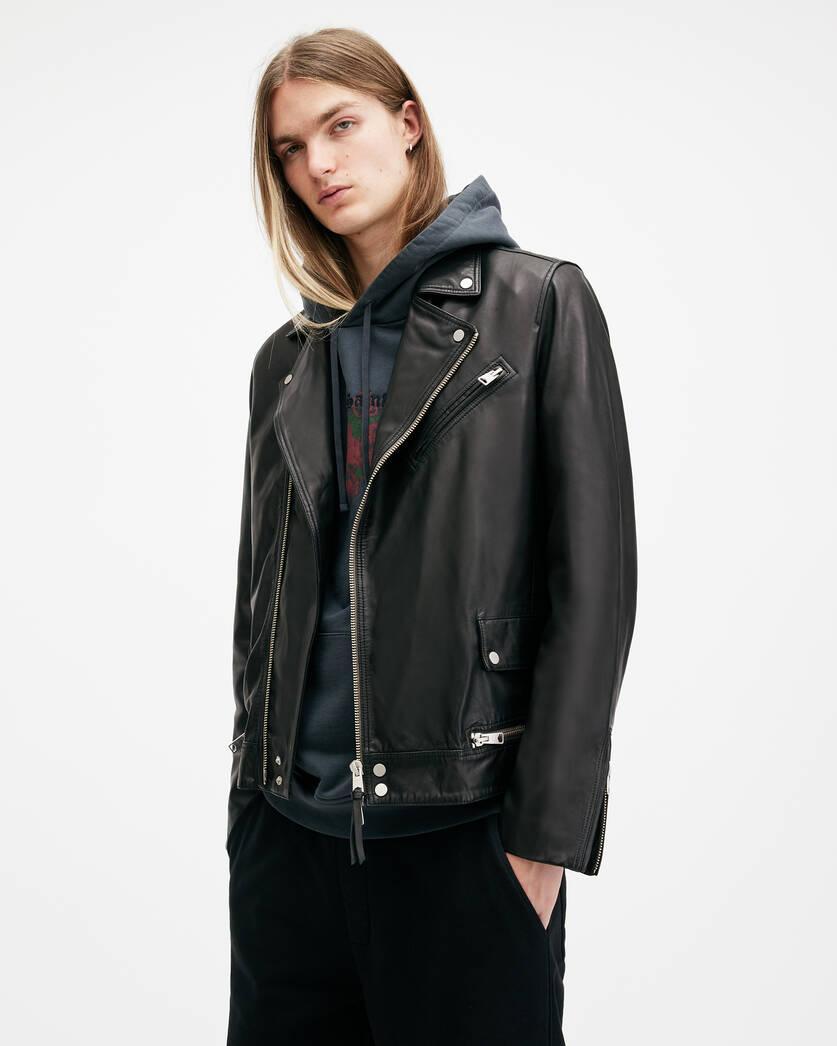 Clay Leather Biker Jacket Product Image