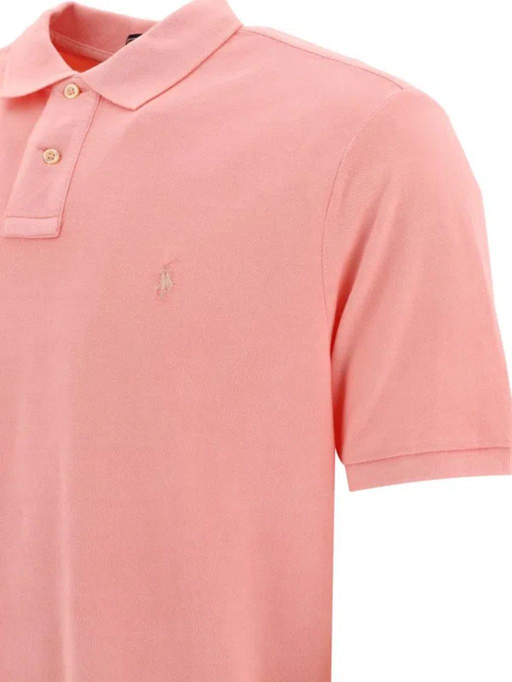 Polo Pony Embroidered Polo Shirt In Pink Product Image