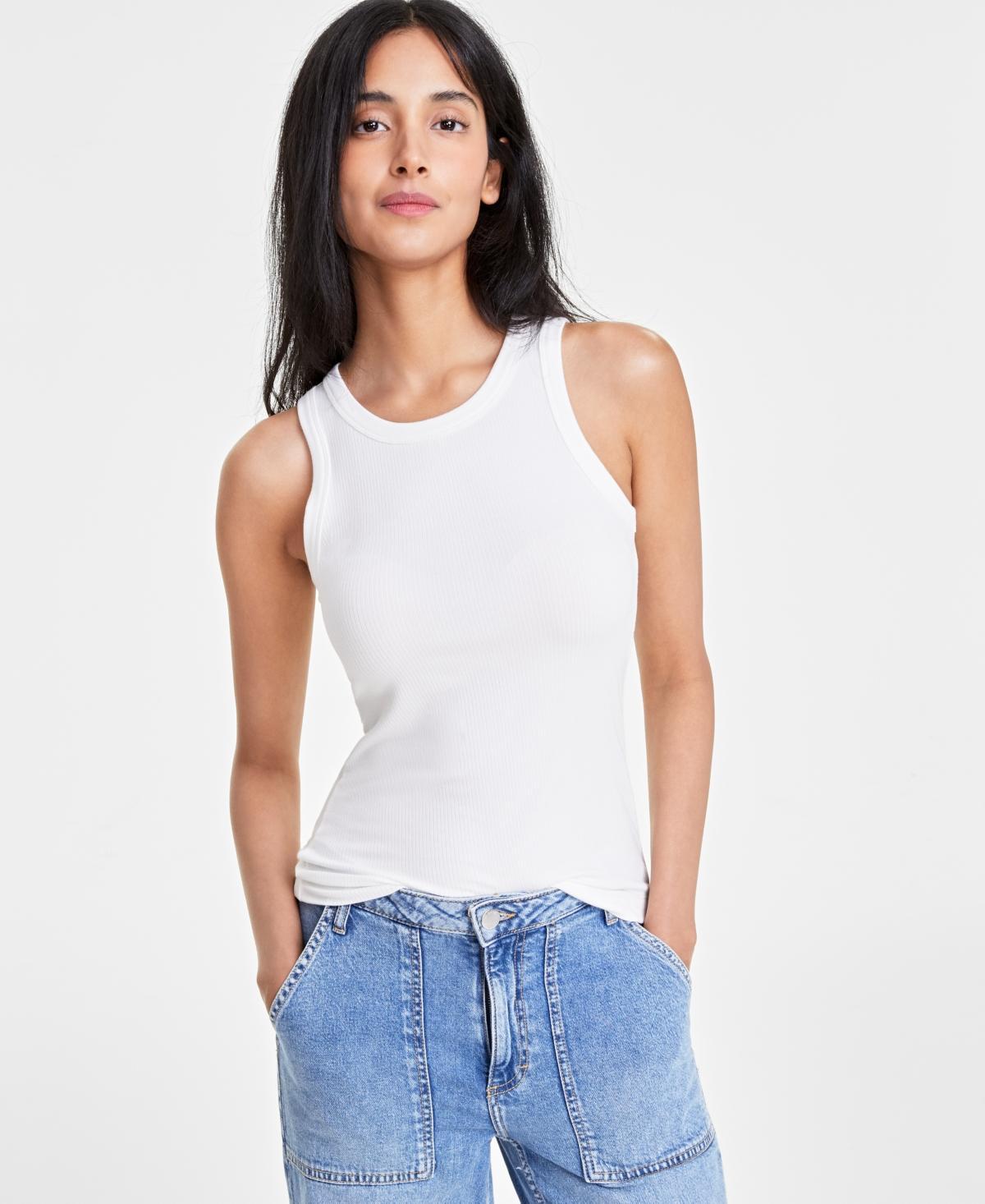 On 34th Womens Ribbed High-Neck Tank Top, Xxs-4X, Created for Macys Product Image