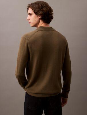 Extra Fine Merino Blend Polo Sweater Product Image