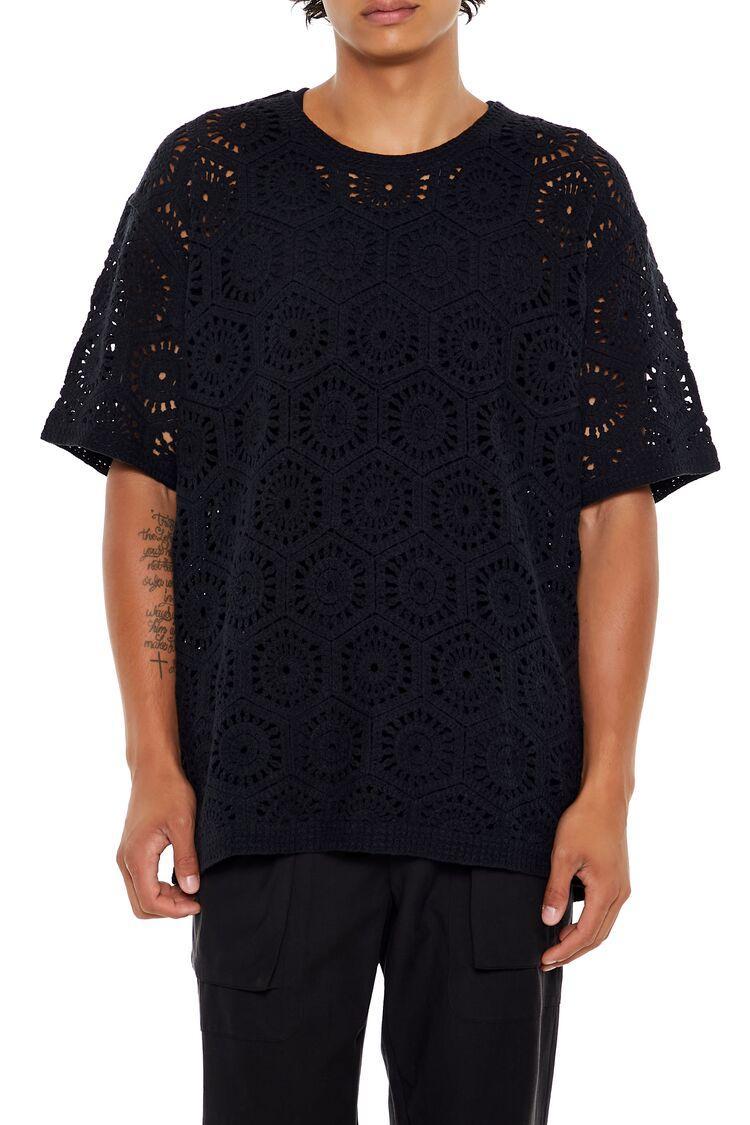 Sweater-Knit Crochet Tee | Forever 21 Product Image