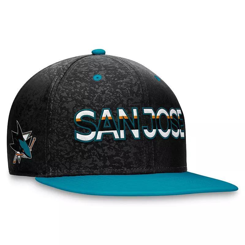 Mens Fanatics Black San Jose Sharks Authentic Pro Rink Two-Tone Snapback Hat - Black Product Image