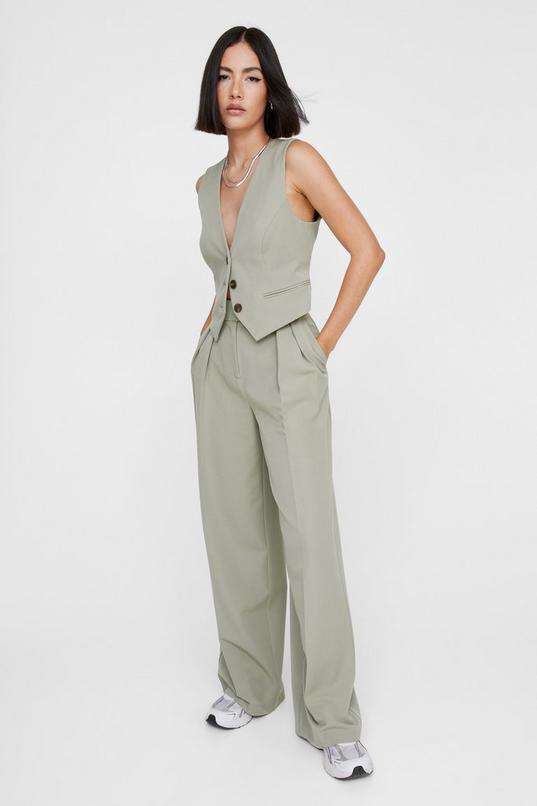 Essentials Double Pleat Straight Leg Trouser Product Image