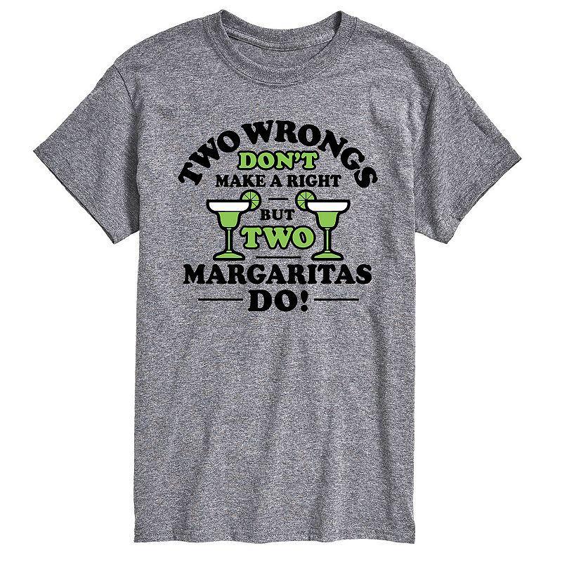 Mens Two Wrongs Right Margaritas Graphic Tee Product Image