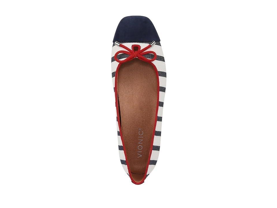 VIONIC Klara White Stripe) Women's Shoes Product Image