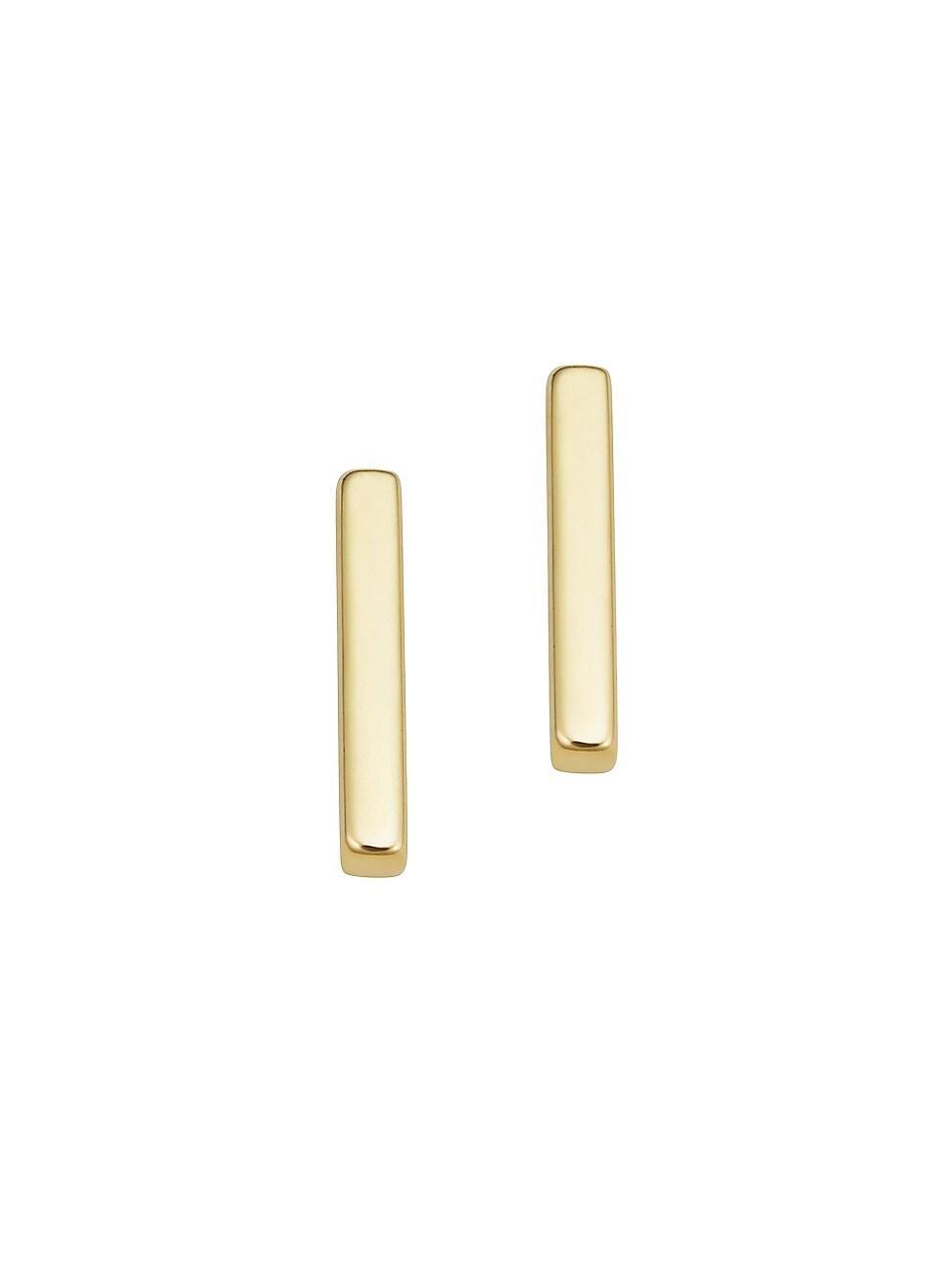 Womens 14K Yellow Gold Pisa Bar Studs Product Image