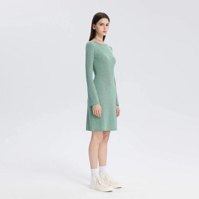 Womens Bell Long Sleeve Rib-Knit Backless Mini Dress - Wild Fable Product Image