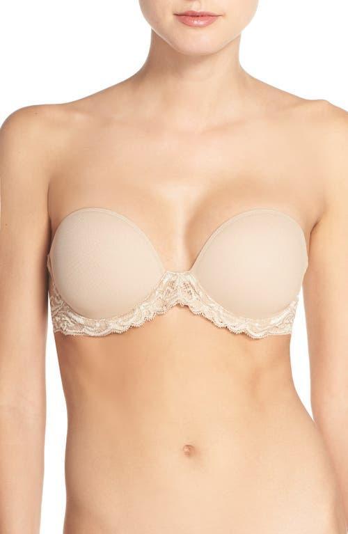 Womens Feathers Plunge Strapless Bra Product Image