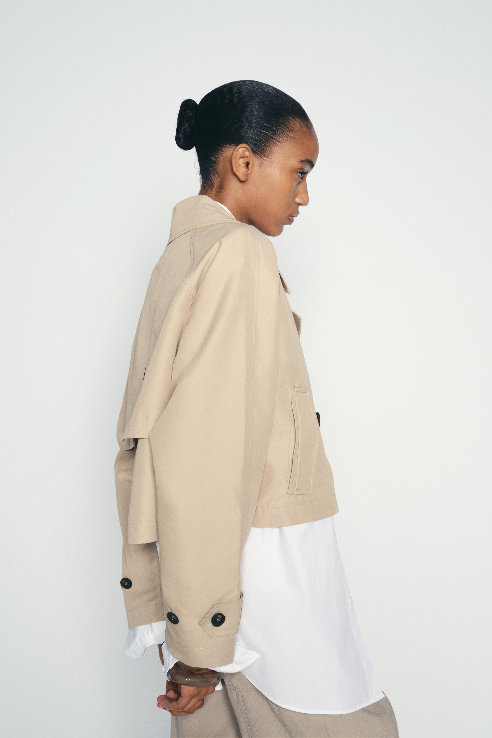 SHORT DOUBLE-BREASTED TRENCH COAT Product Image