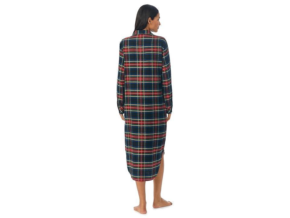 LAUREN Ralph Lauren Long Sleeve Ballet Sleepshirt Plaid) Women's Pajama Product Image