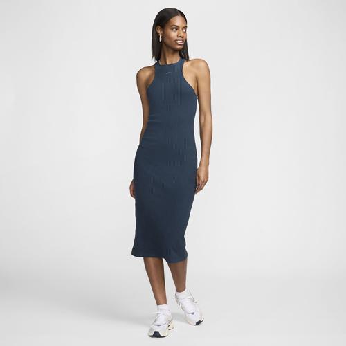 Nike Womens Nike Chill Knit Rib Dress - Womens Armory Navy/Armory Navy Product Image