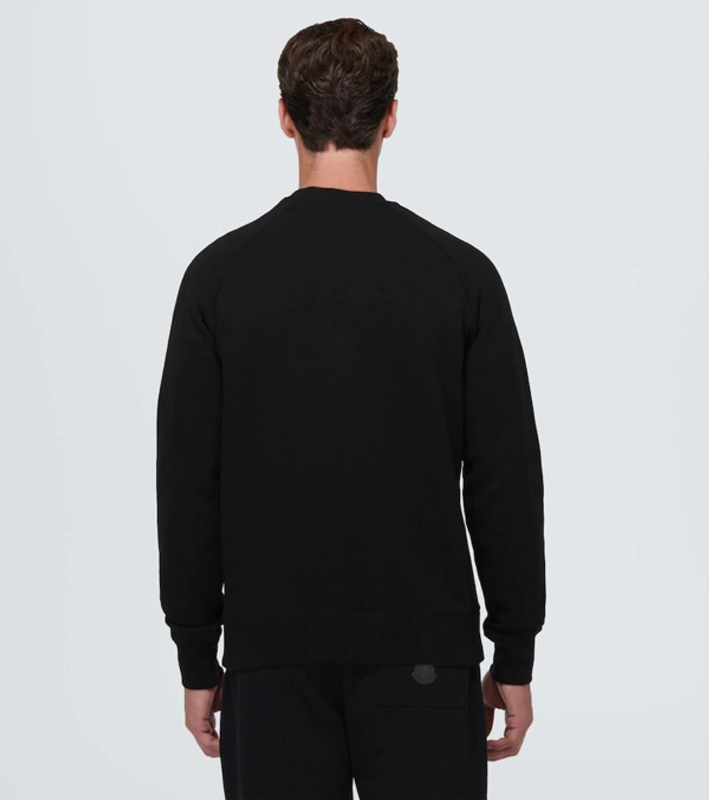 MONCLER Logo-patch Cotton Sweatshirt In Black Product Image