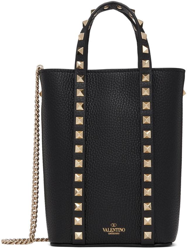 Black Rockstud Tote In 0no Nero Product Image