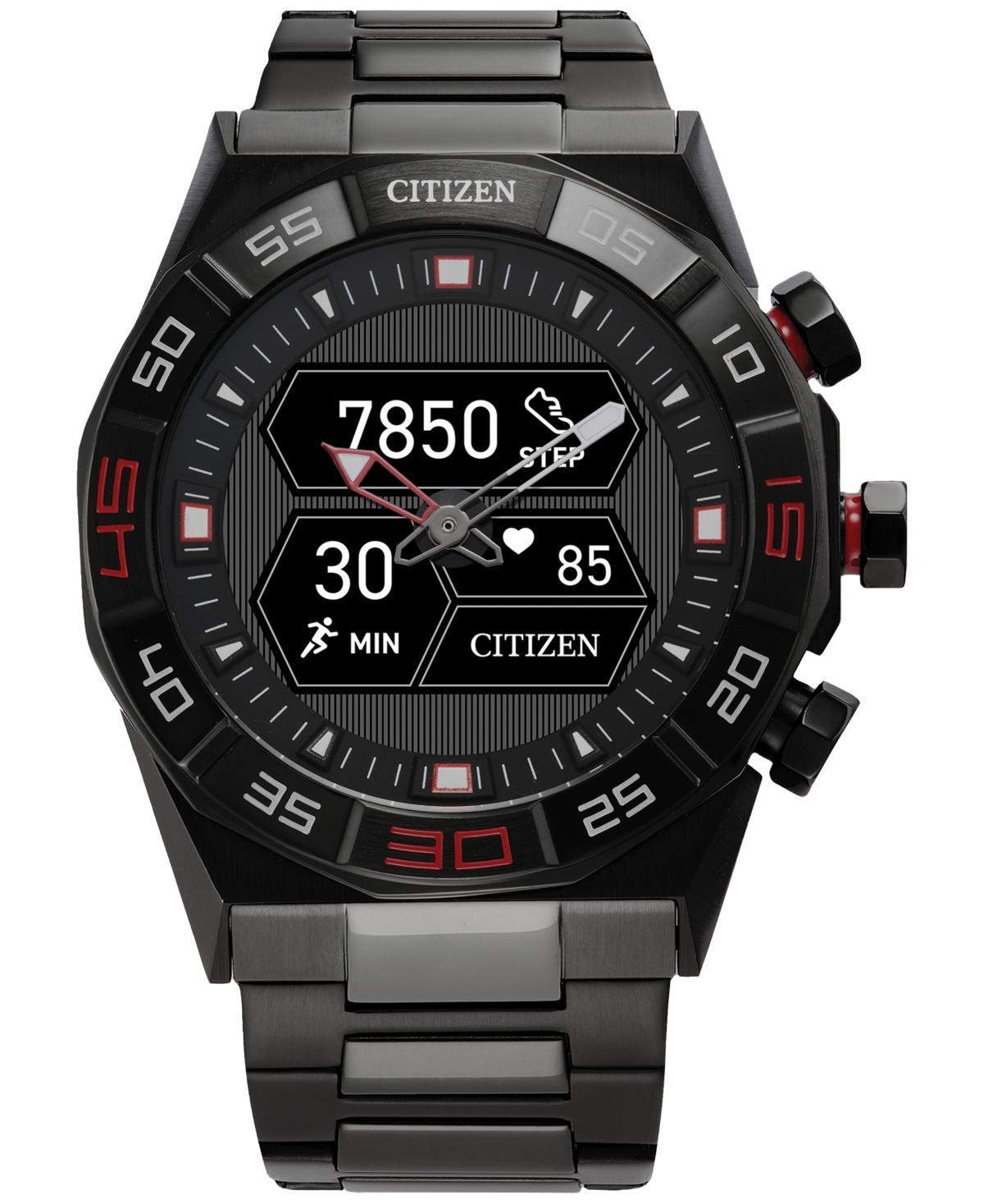 Citizen Mens Cz Smart Hybrid Black Silicone Strap Smart Watch 44mm Product Image