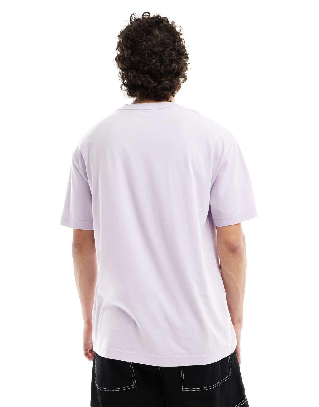 Calvin Klein Jeans monologo t-shirt in pastel lilac Product Image