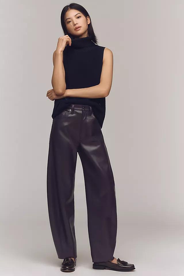 AGOLDE Luna Pieced Leather Barrel Pants Product Image