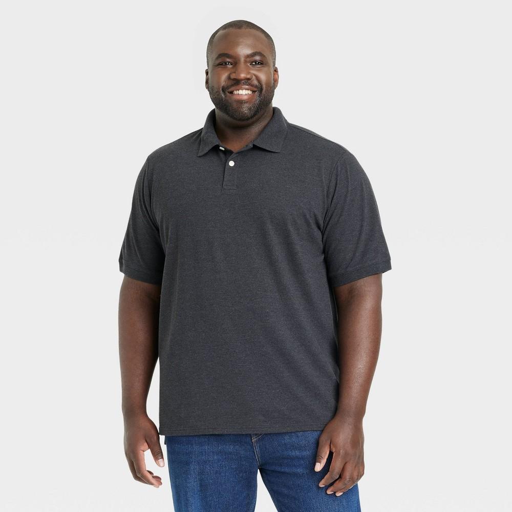 Mens Big & Tall Every Wear Loring Polo Shirt - Goodfellow & Co Black 5XL Product Image