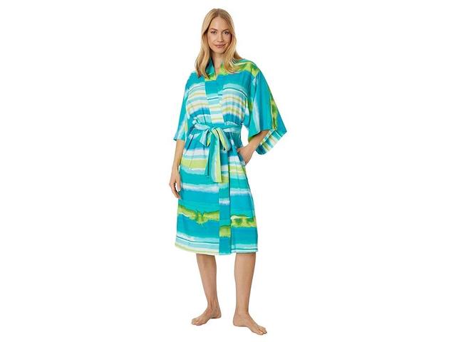 Natori Nikko Wrap (Aqua Mist) Women's Robe Product Image