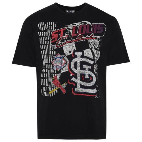 New Era Mens New Era Cardinals Fitted Short Sleeve T-Shirt - Mens Black/Black Product Image