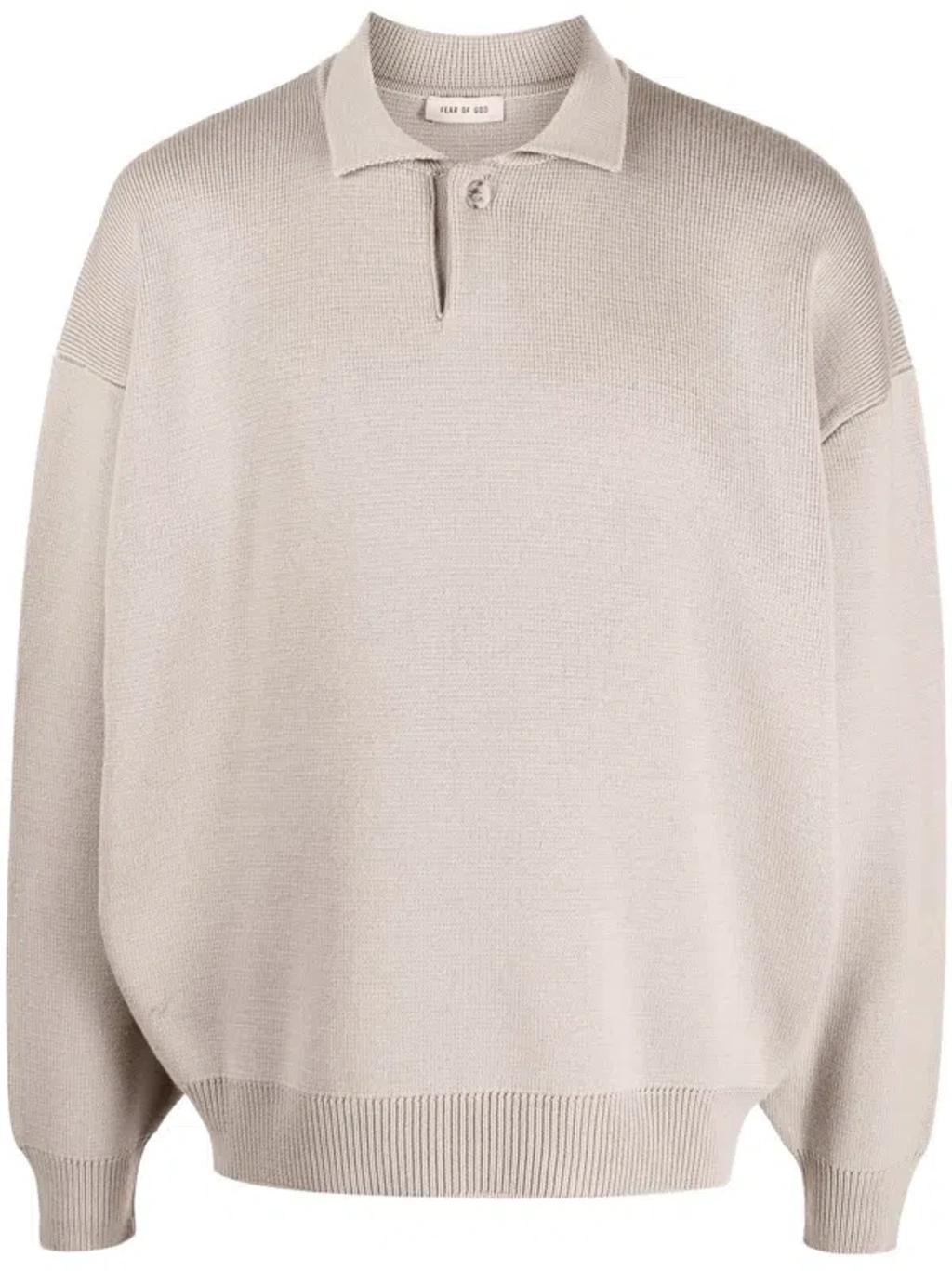 Wool Polo Shirt In Neutrals Product Image