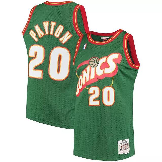 Mens Gary Payton Green Seattle Supersonics 1995-96 Hardwood Classics Swingman Jersey - Green Product Image