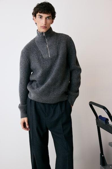 Regular Fit Half-Zip Sweater Product Image