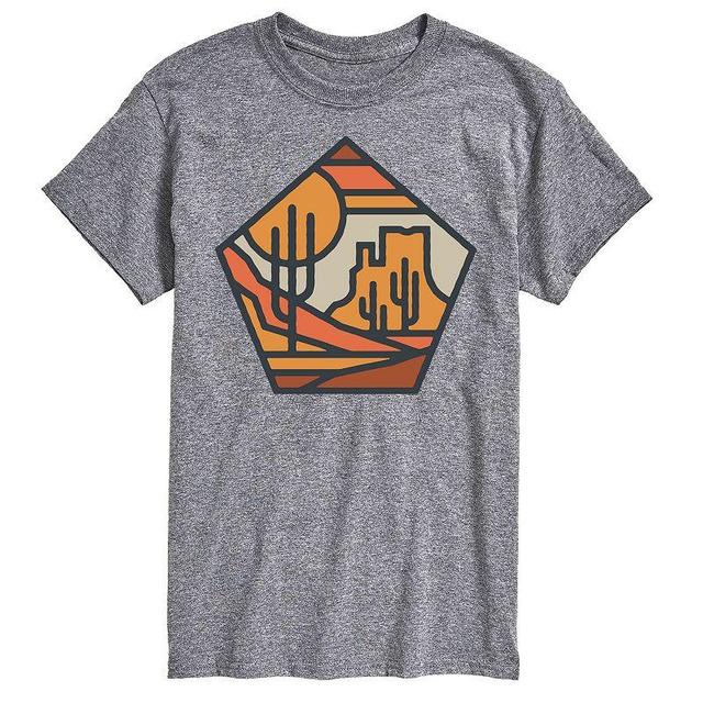 Big & Tall Cactus Line Art Tee, Mens Product Image