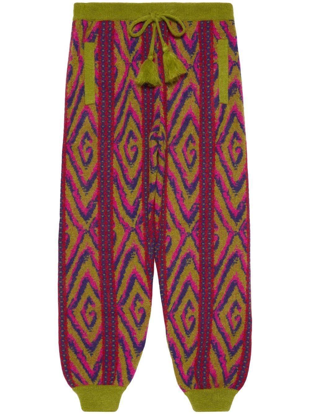 GUCCI Wool And Mohair-blend Pants In Multicolour Product Image