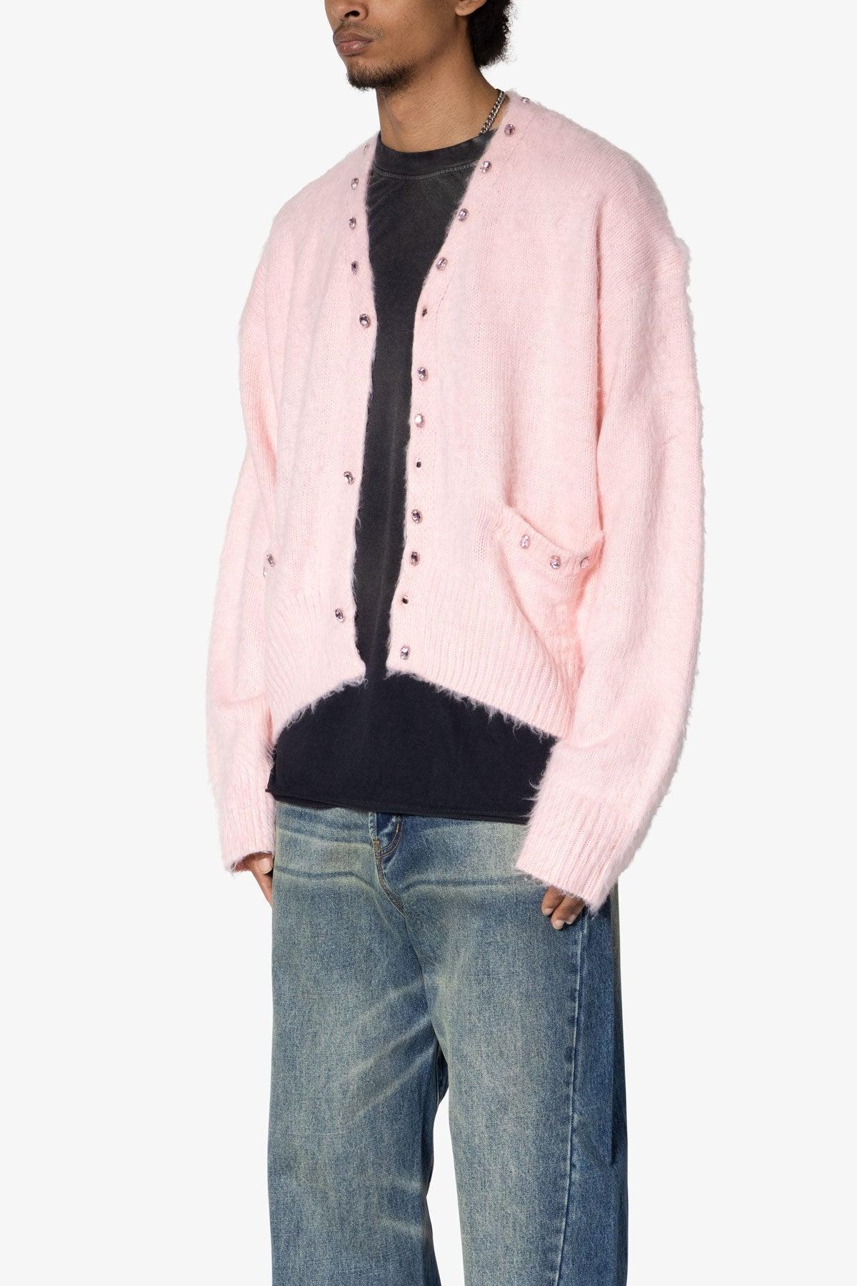 Sky Jeweled Cardigan Sweater - Pink Product Image