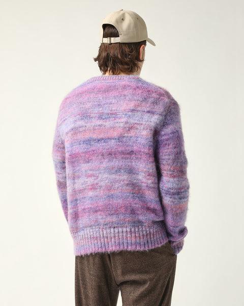 Space Dye Mohair Crewneck - Purple Product Image