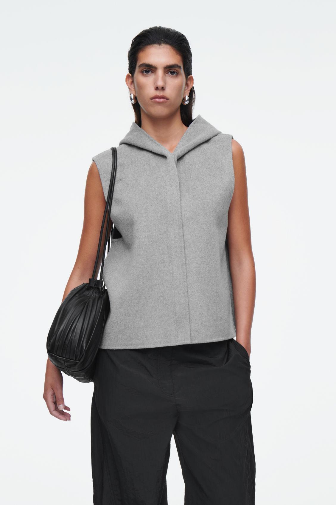 DOUBLE-FACED HYBRID HOODED VEST Product Image