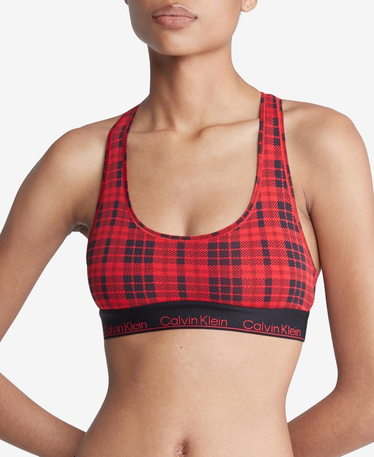 Calvin Klein Womens Modern Cotton Holiday Unlined Bralette - Red - XS Product Image