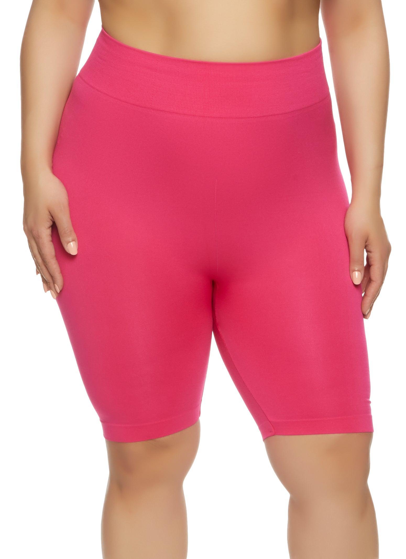 Womens Plus Size Seamless High Waist Biker Shorts Product Image